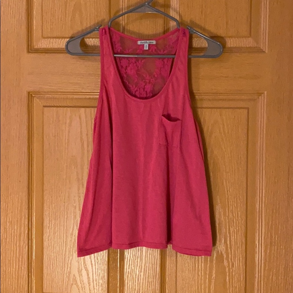 🌸Pink razor back tank top